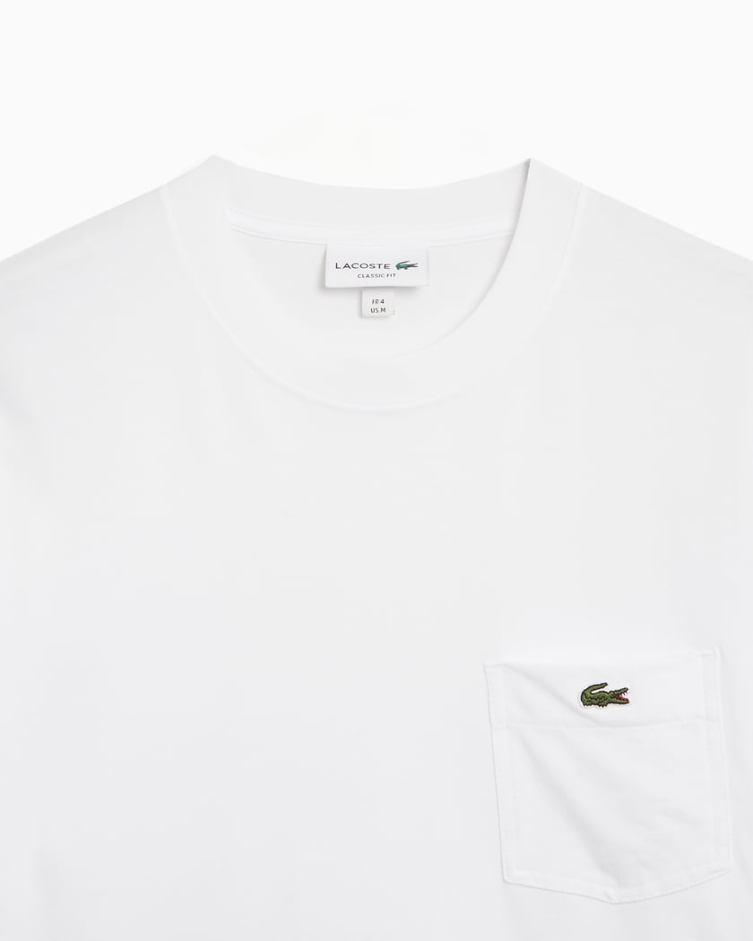 Mens lacoste t shirt white hotsell