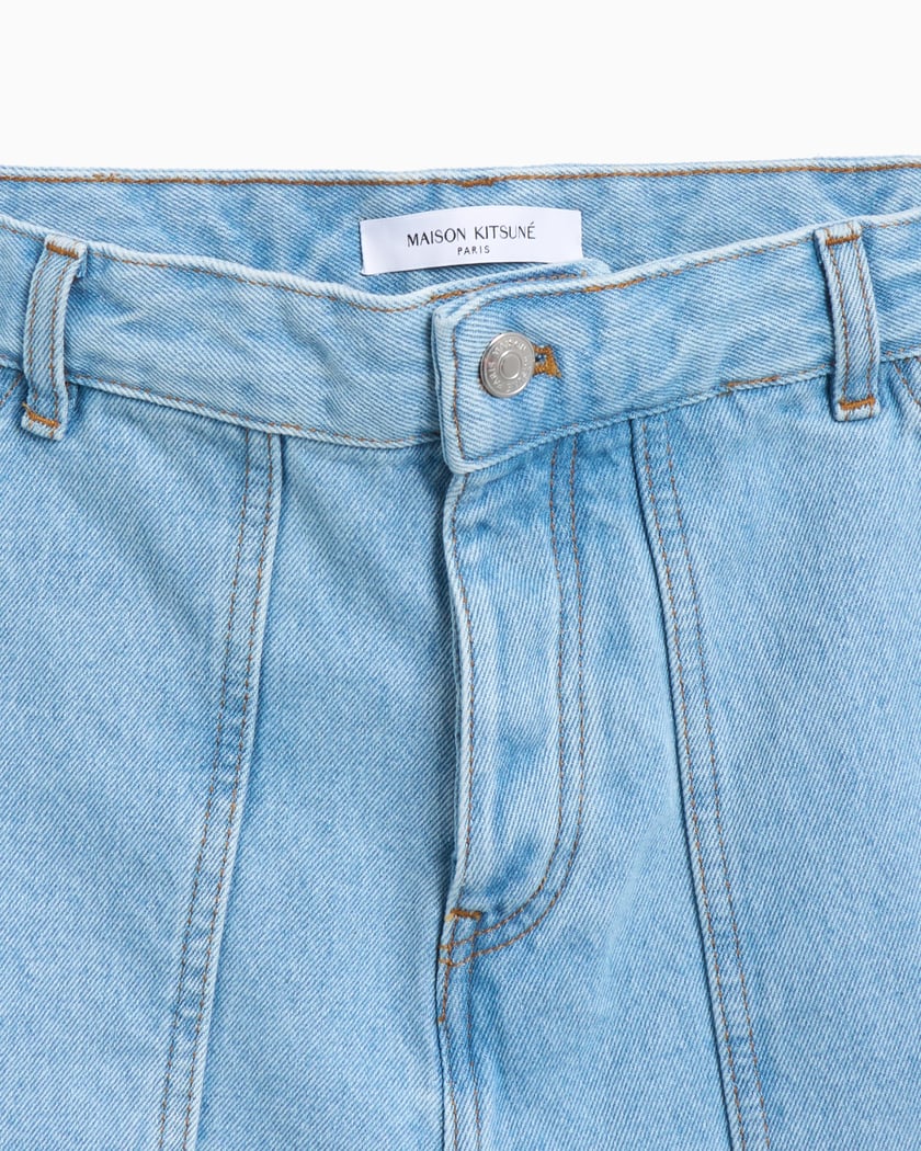 Maison Kitsuné Workwear Men's Denim Shorts Gray