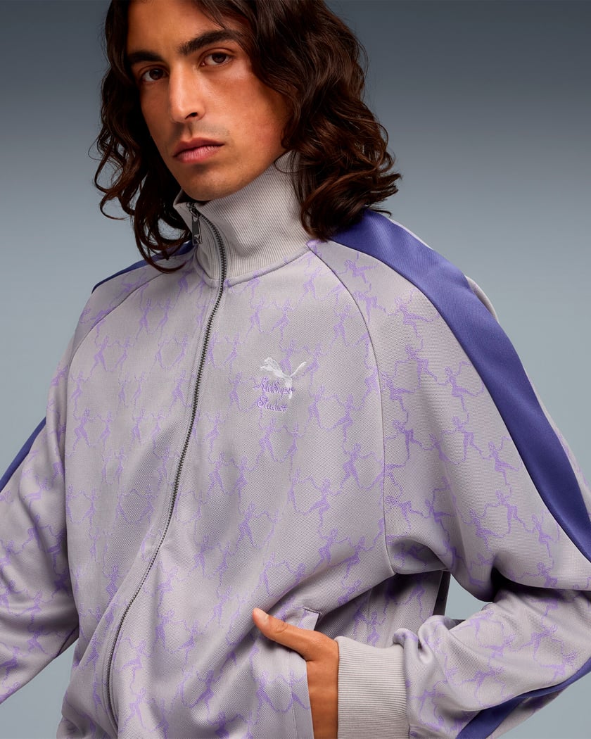 Puma x KidSuper T7 Relaxed Herren-Trainingsjacke mit Grafik Grau