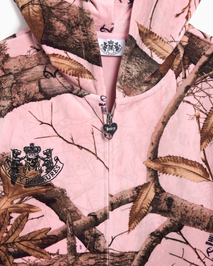 star team pink real tree full zip REALTREE VELOUR HOODIE – PLEASURES