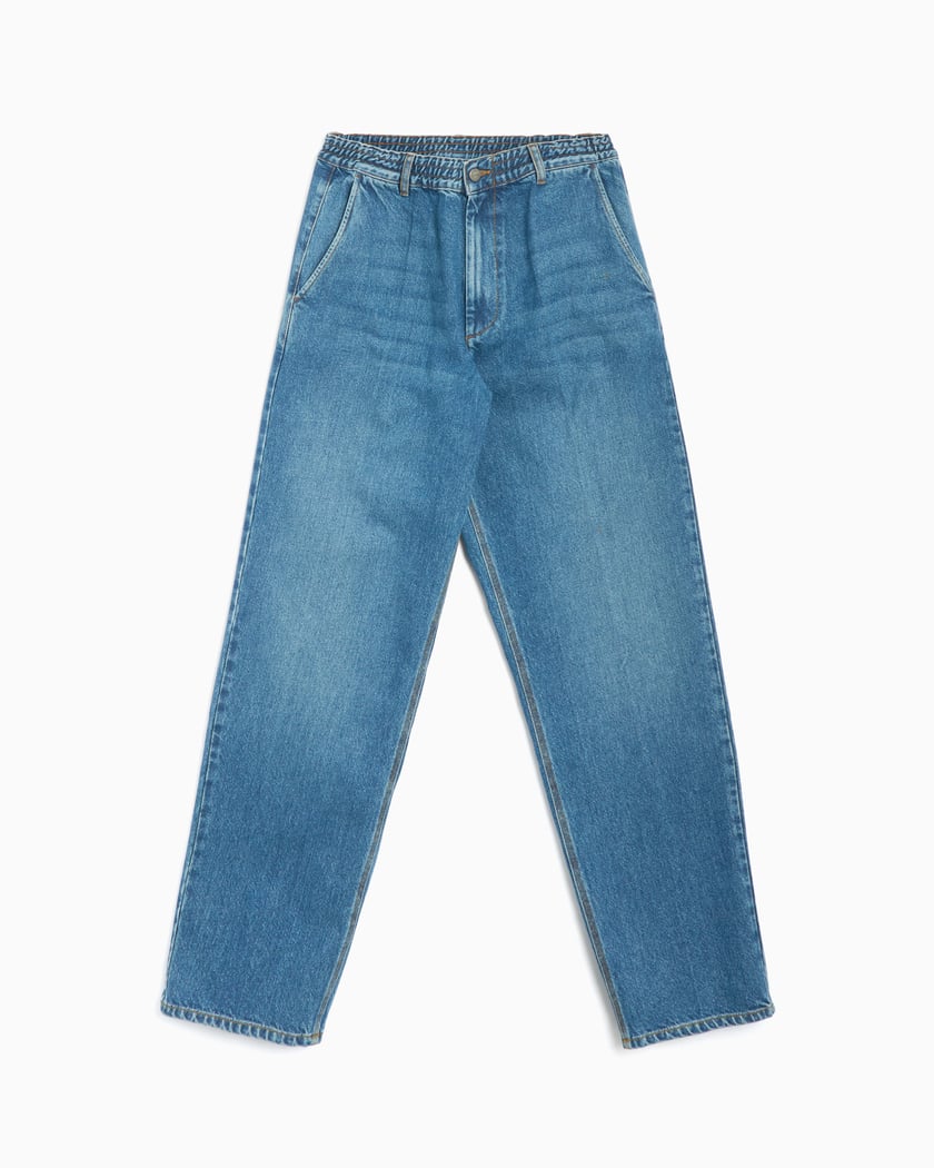forét Clay Creased Men's Denim Pants Blue F4820-VINTAGEBLUE | FOOTDISTRICT