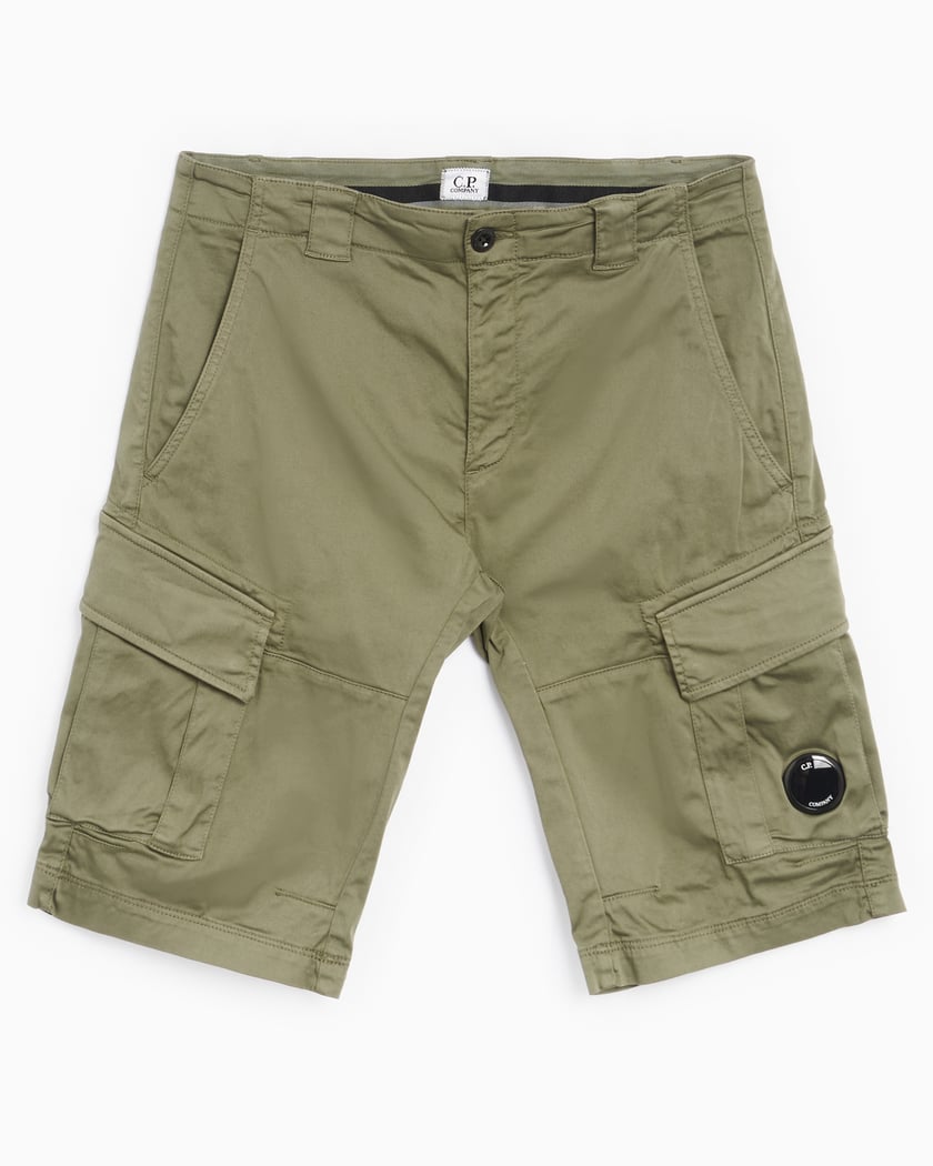 CP Company Men s Stretch Steen Cargo Shorts Green 16CMBE116A005694G 627 FOOTDISTRICT