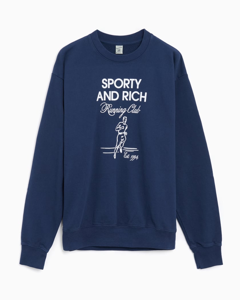 Sporty Rich Running Unisex Sweatshirt Azul WS067S409RN FOOTDISTRICT