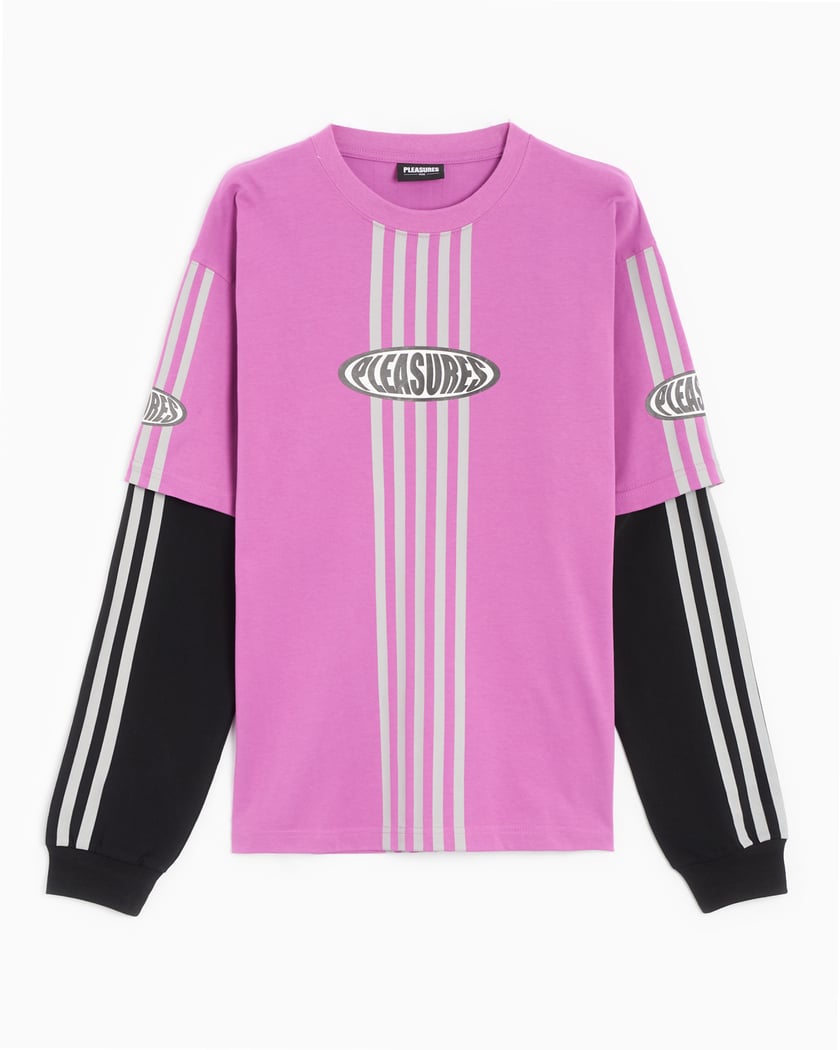 Pleasures Faux Layered Men s Long Sleeve Heavyweight T Shirt Lila P23F031 PURPLE FOOTDISTRICT