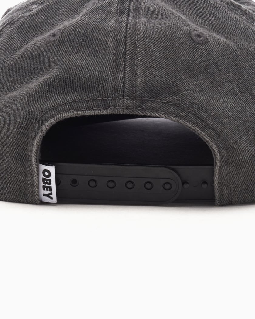 OBEY Clothing Pigment Studio 6 Panel Unisex Snapback Cap Black