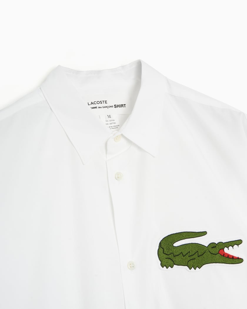 Comme Des Gar ons Shirt x Lacoste Men s Woven Shirt Wit FL B003