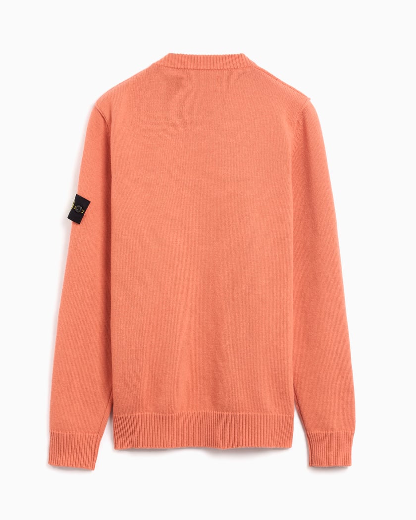 Stone Island Logo Men s Sweater Orange 8115508A3 V0032 FOOTDISTRICT