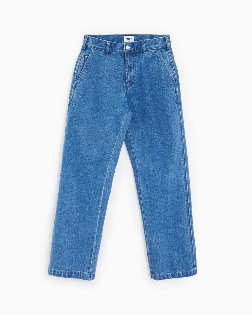 OBEY Clothing Hardwork Men's Carpenter Denim Pants Blue
