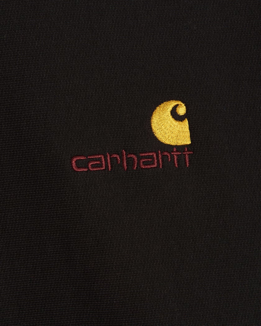 Carhartt WIP American Script Men's Half Zip Sweatshirt Black