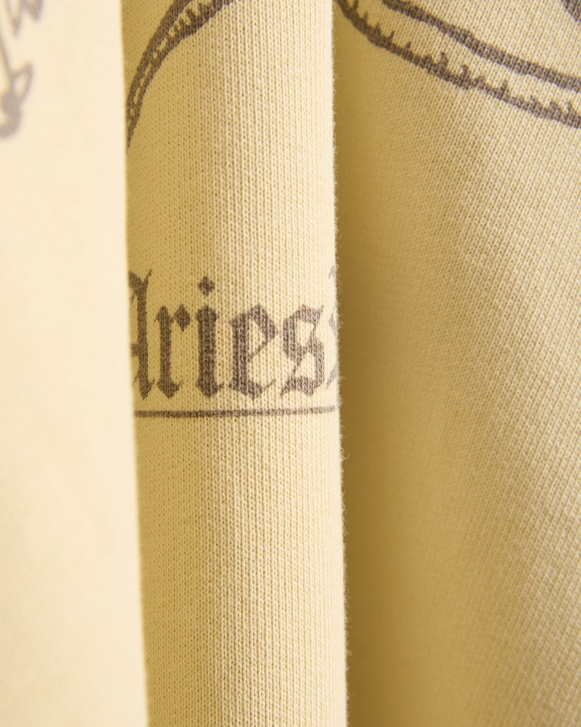 【BEAUTY&YOUTH購入】Aries TIEDYE SWEAT CN Aries Aged Hardcore Men's Sweatshirt Brown, Yellow