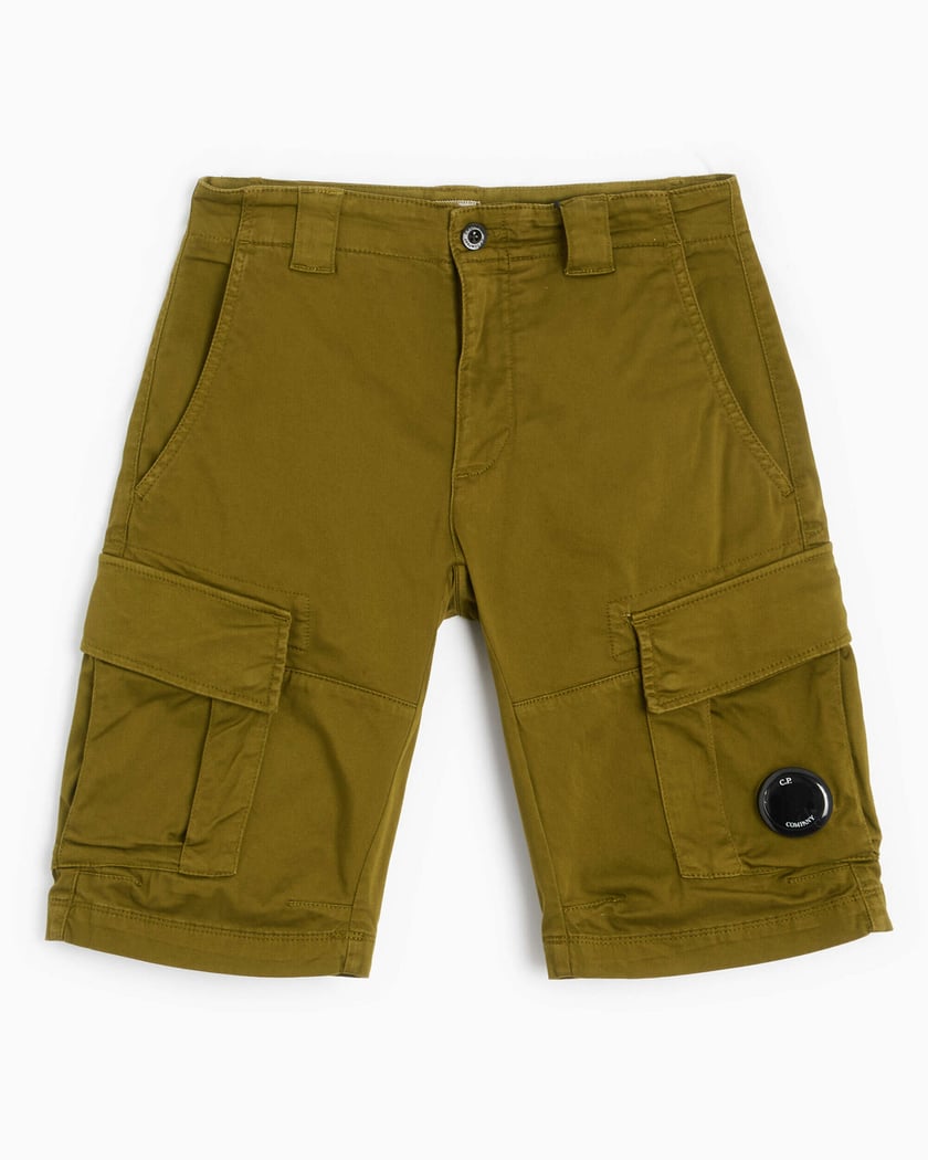 CP Company Stretch Sateen Men s Cargo Shorts Brown