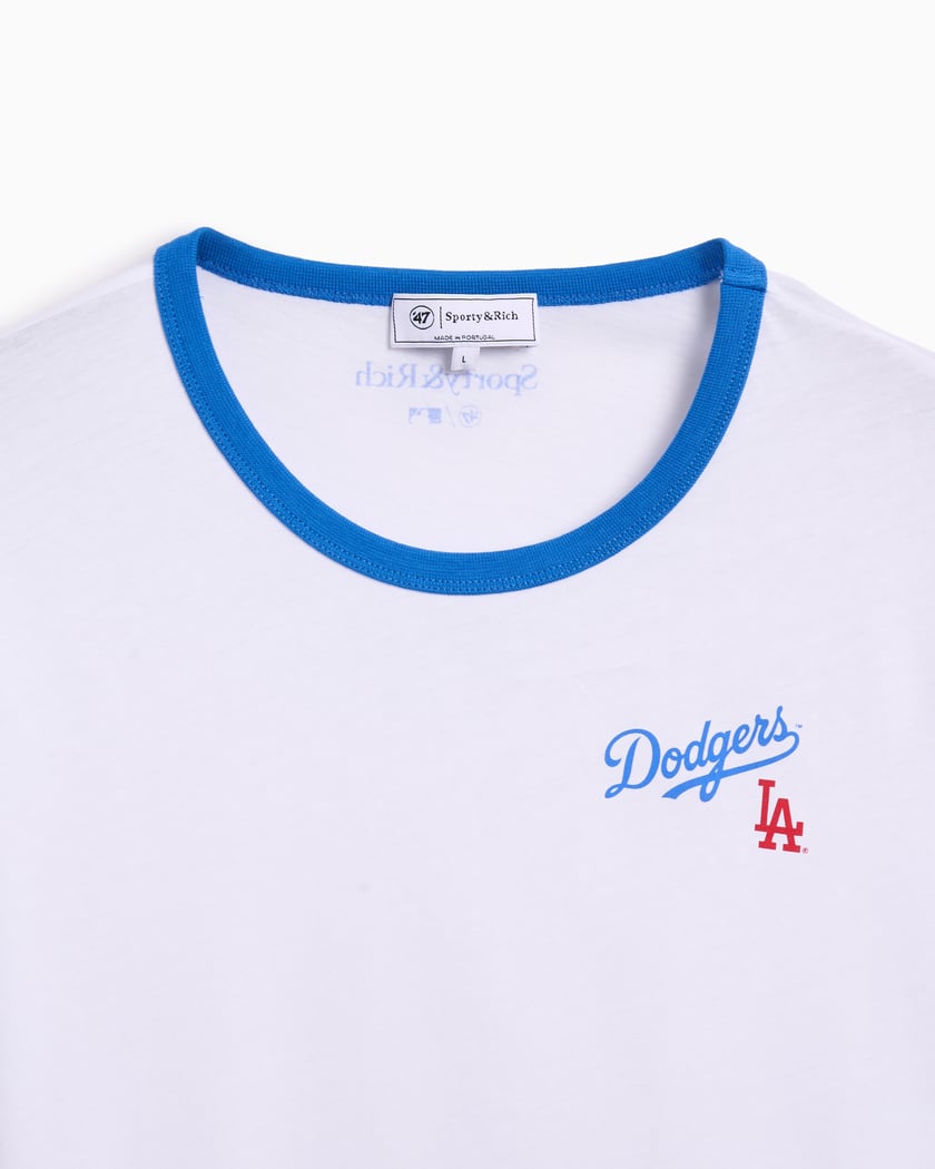Sporty & Rich Dodgers Serif Women's T-Shirt White