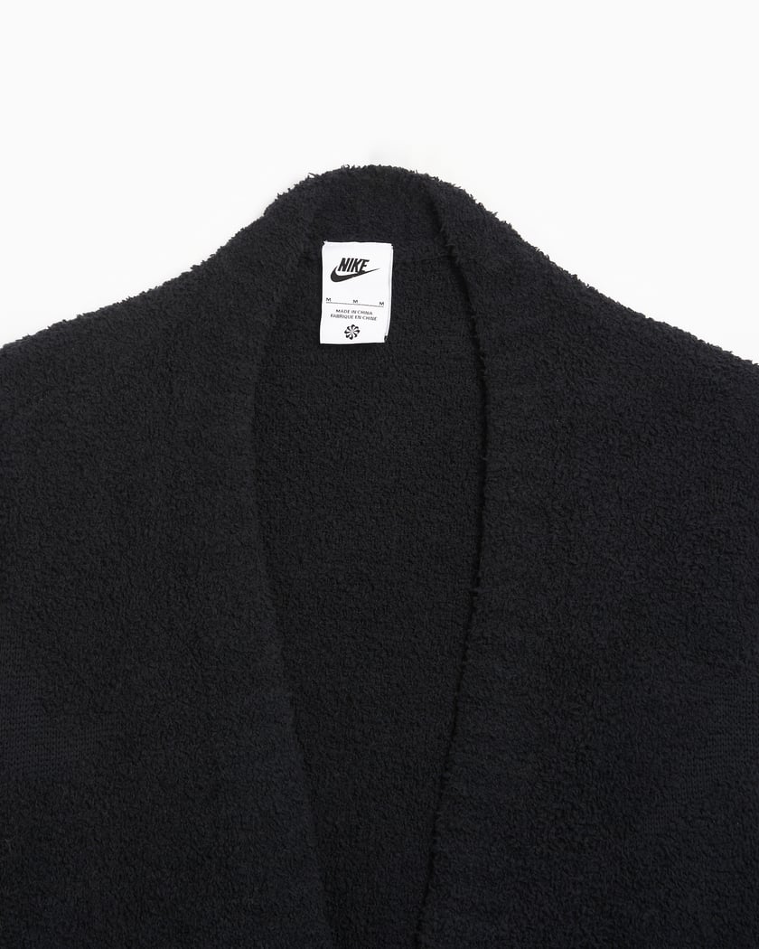 Nike Sportswear Phoenix Cozy Boucle Women s Knit Oversized Cardigan Schwarz FZ1711 010 FOOTDISTRICT
