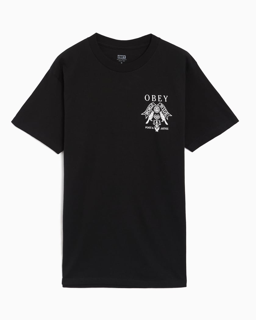 OBEY Clothing Obey Warning Men s T Shirt Black 165263948 BLK FOOTDISTRICT