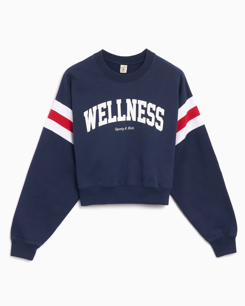 Sporty Rich Wellness Ivy Rugby Women s Cropped Sweatshirt