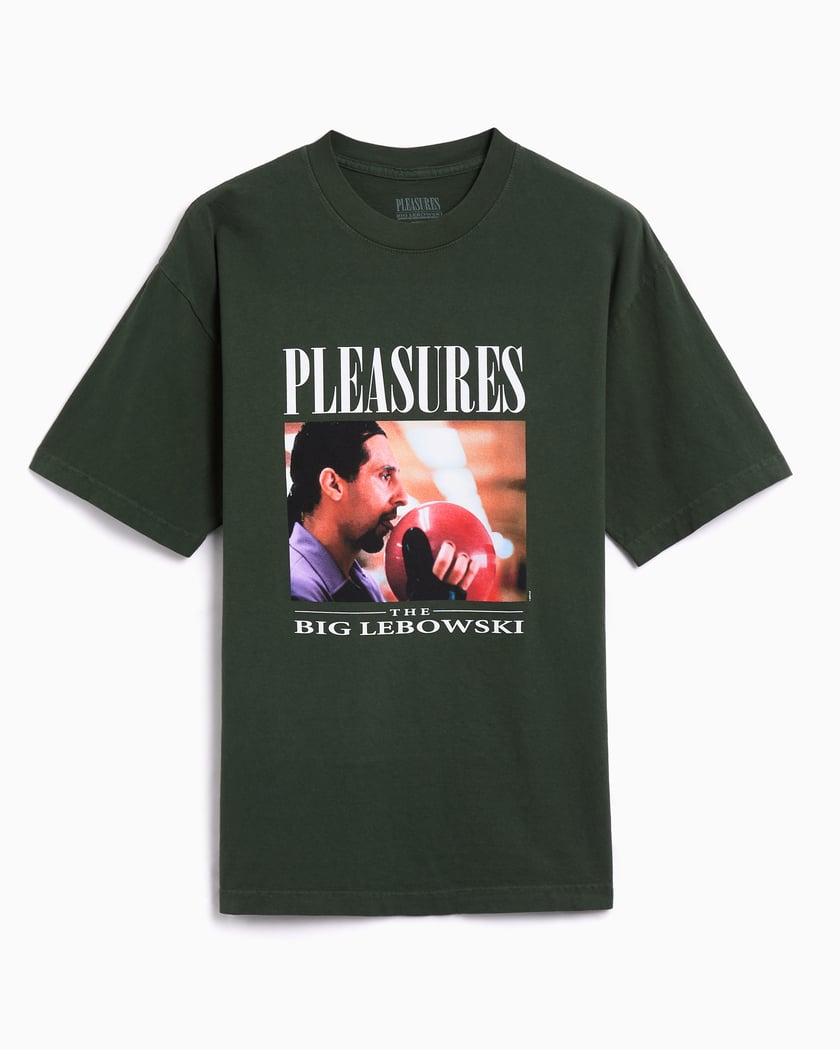 Pleasures Lick Men's T-Shirt Green P25SU057-IVY | FOOTDISTRICT