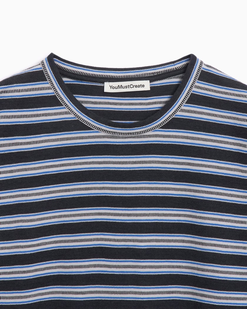 トップス 2 way gimmick striped star t shirt Vintage Gasoline Shirt Mens Medium Blue 2000s Y2K Striped