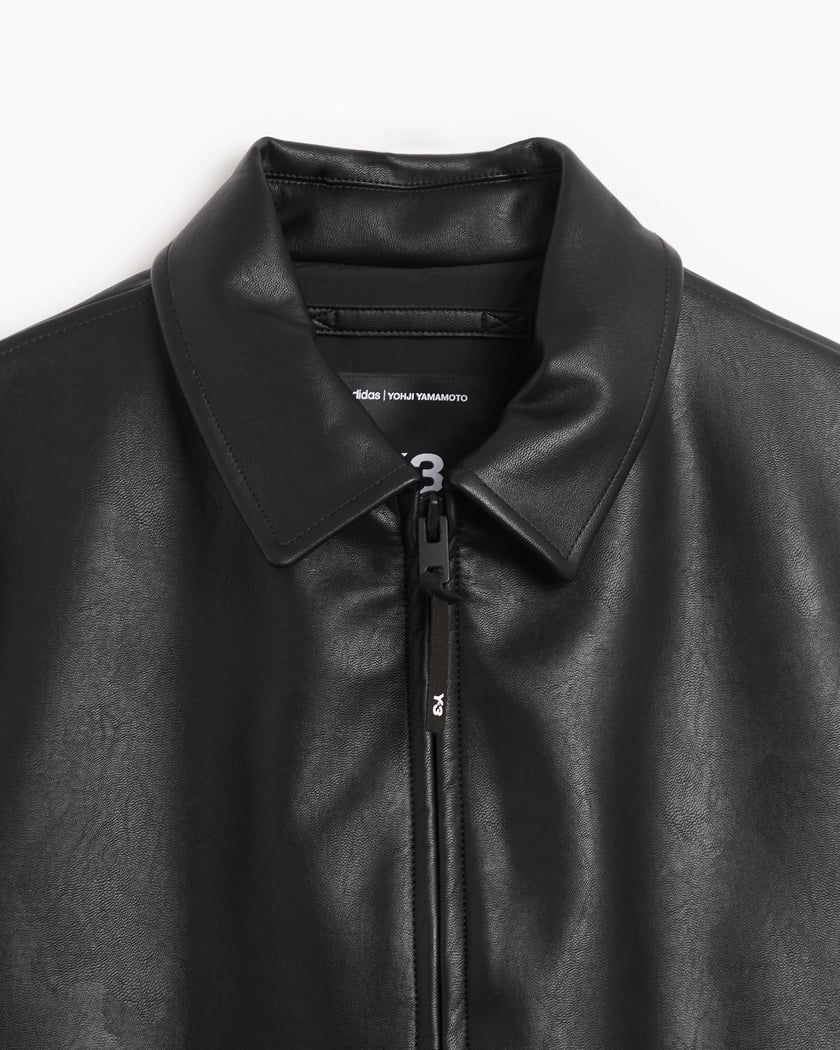 Adidas Y-3 Men's Pleather Bomber Oversize Herren-Bomberjacke