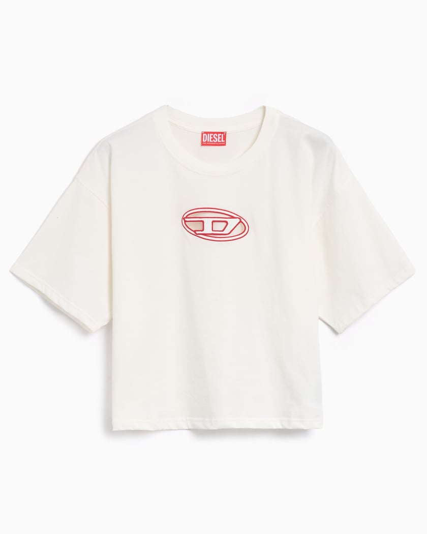 Diesel T-Buxt-Crop-Od Women's Cropped T-Shirt White A15096