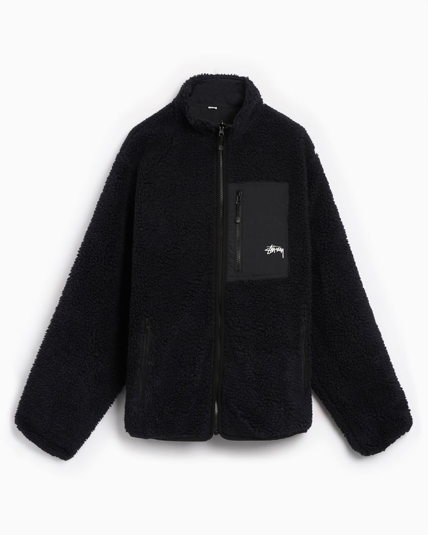 Stüssy Men's Sherpa Reversible Jacket Black 118529-BLAC| Buy