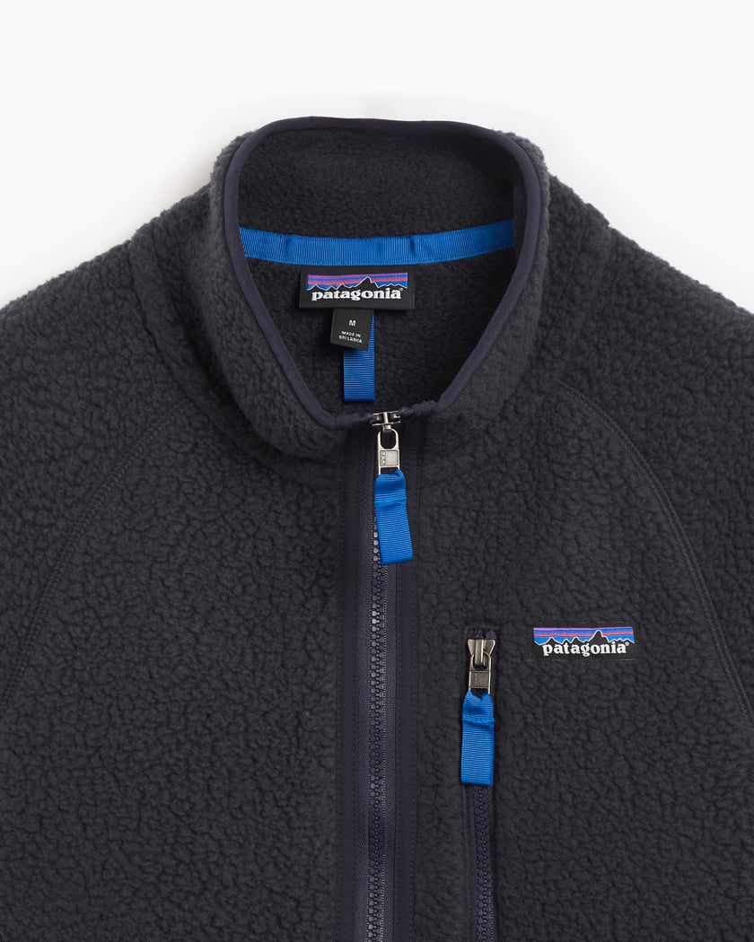 Patagonia men's retro pile fleece jacket navy best sale