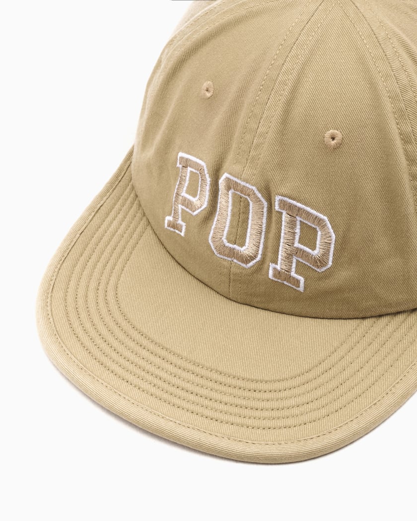 Pop Trading Company Arch 6 Panel Flexfoam Unisex Cap Beige