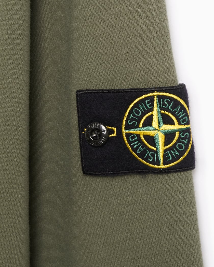 Stone island badge sleeve hooded sweatshirt on sale