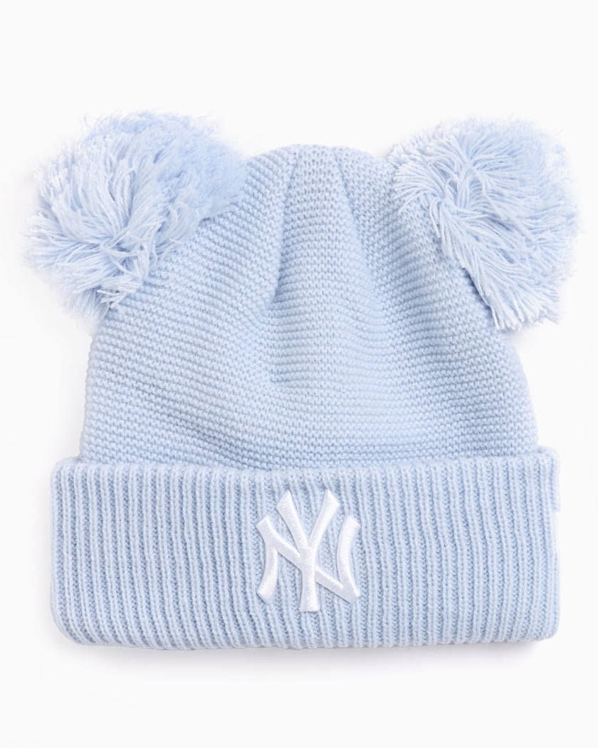 New Era Double Pom New York Yankees Unisex Beanie Blue 60565276 FOOTDISTRICT
