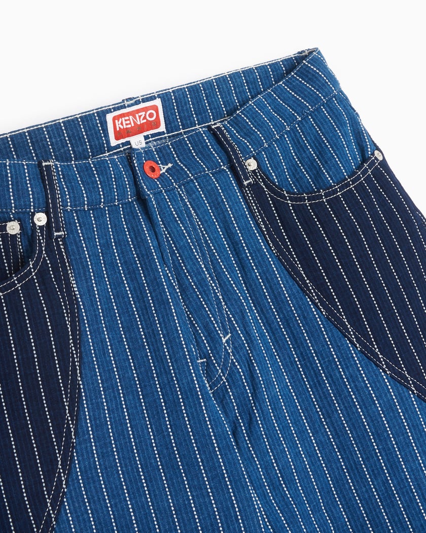 Kenzo Patchwork Men s Denim Pants Blu FD65DP4096F2 DS Acquista su