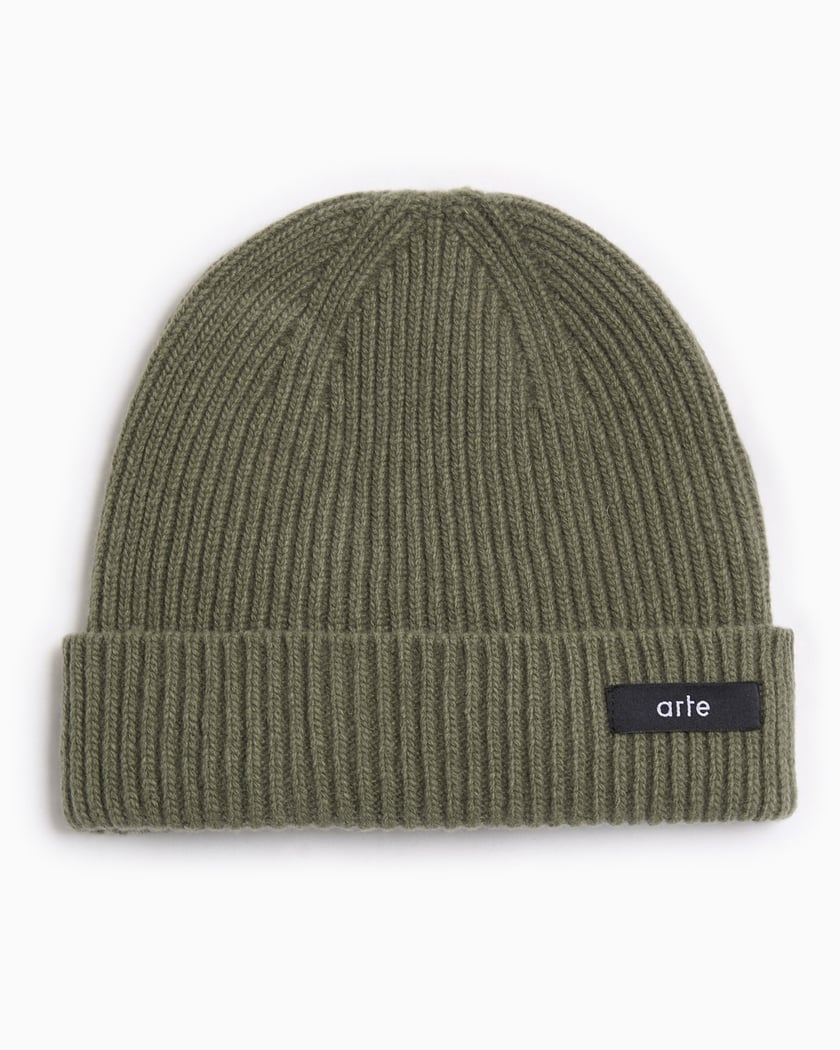 Arte Antwerp Ripped Arte Side Unisex Beanie Green AW25-154AC