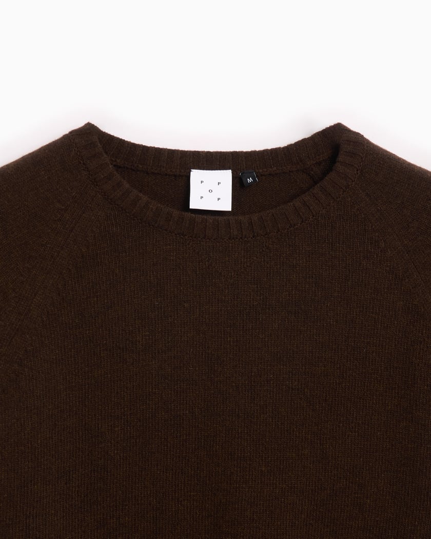Pop Trading Company Elbow Men's Knitted Sweater Brown