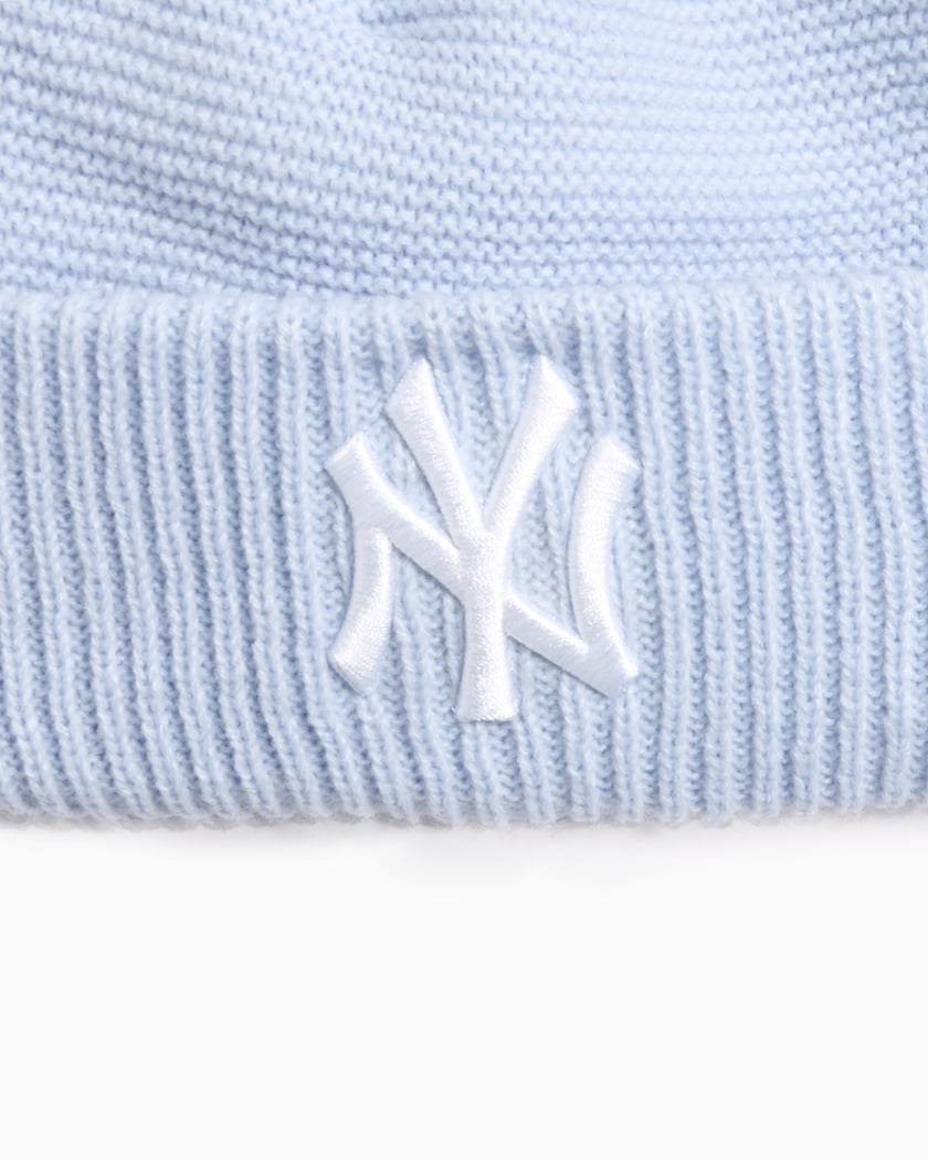 商品画像：New Era Unisex New York Yankees Logo Pom Beanie OSFM MLB 3