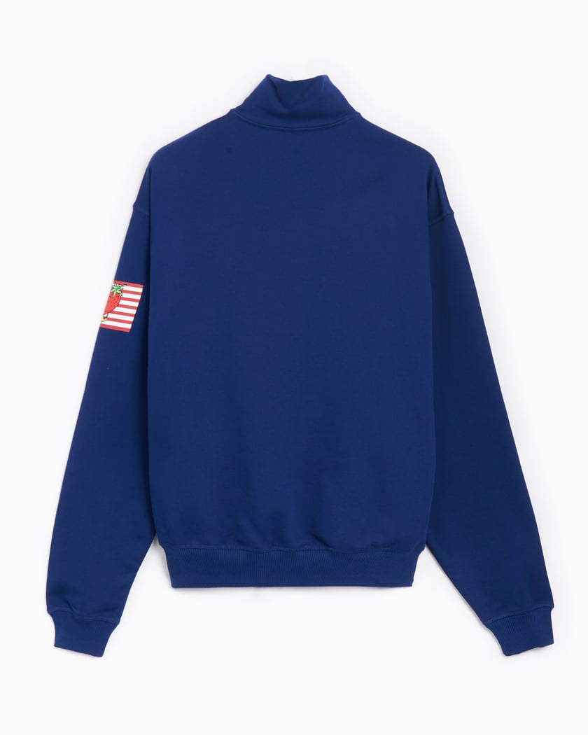 Sky High Farm Workwear Shf Men's 1/4 Zip Knit Sweater Blue