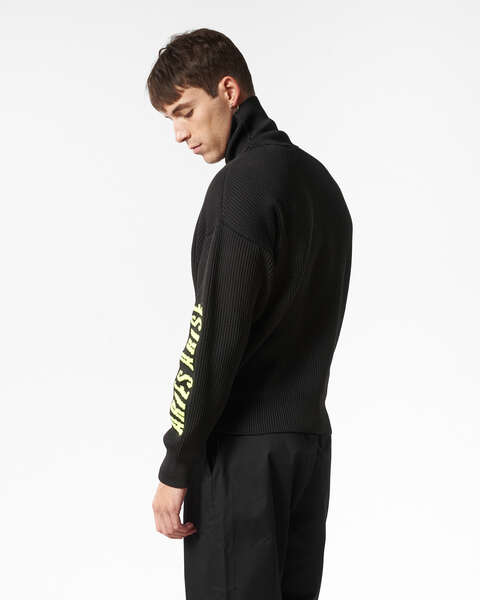 Aries Rib Press Gothic Knit Men's Sweater Men's Sweater Black