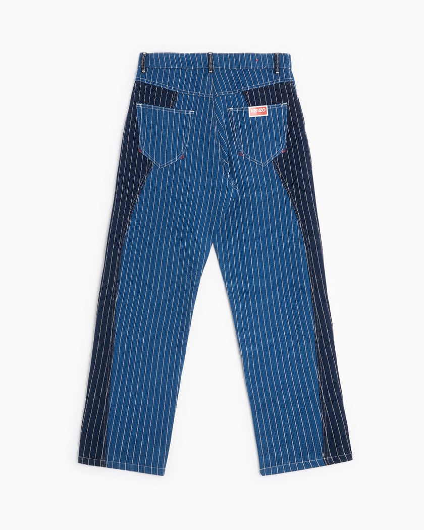 Kenzo Wavy Checkered Pattern Trousers | Grey | FARFETCH