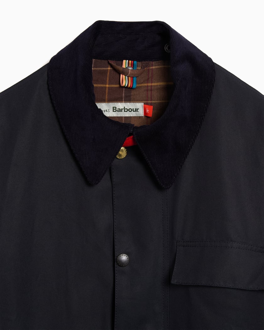 Barbour x Paul Smith Beeston Wax Men's Rain Jacket Blue