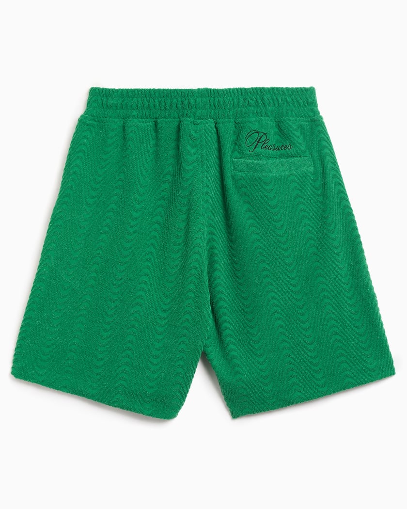 Pleasures Zen Men s Terry Shorts Grun P24SU038 GREEN FOOTDISTRICT