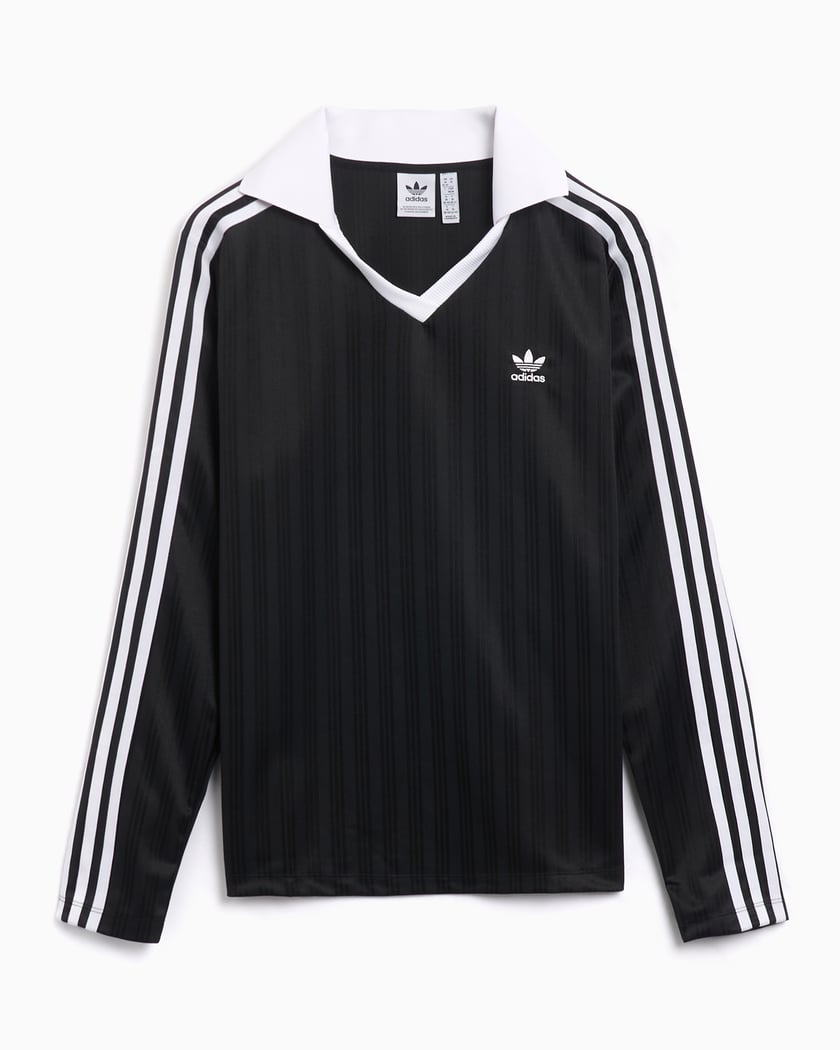 adidas Originals Women's V-Neck Long Sleeve Jersey Green JD2603