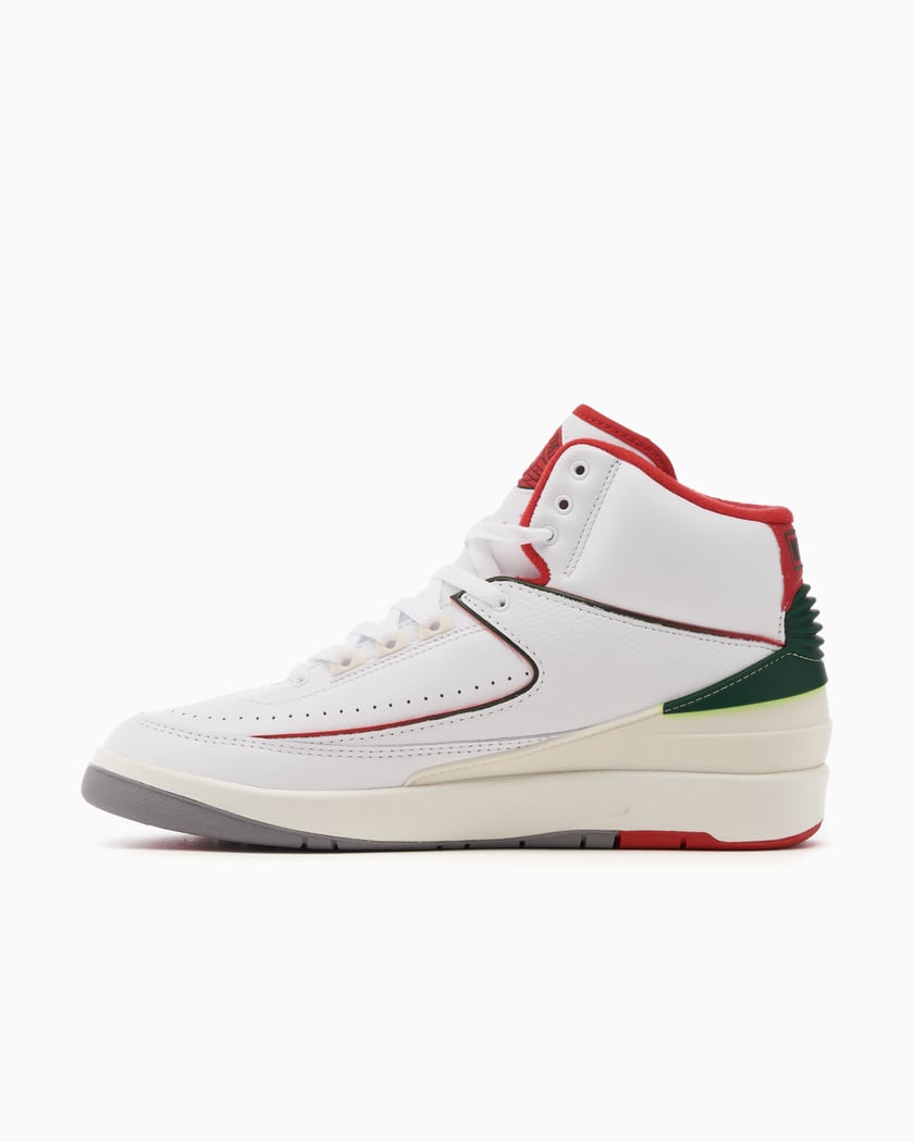 Air jordan 2 white black red best sale