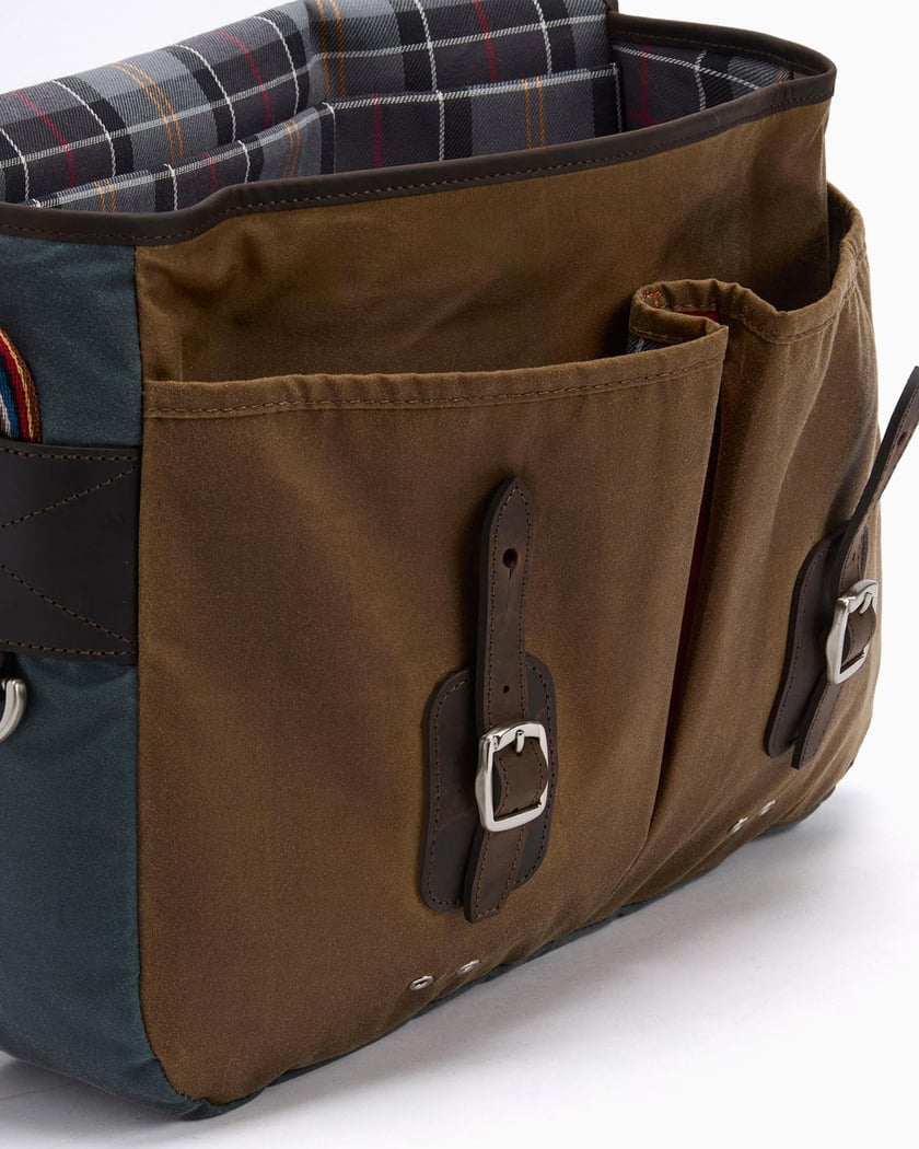 Barbour x Paul Smith Wax Tarras Unisex Shoulder Bag Brown