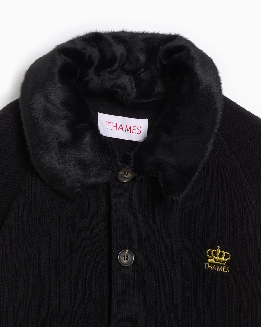 THAMES MMXX. Le Vig Men's Cardigan Black MMXX0924CDIBLK007