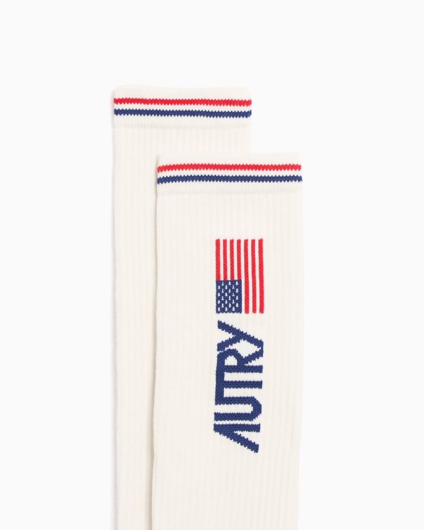 Autry Main Unisex Socks White SOPU60WF | FOOTDISTRICT