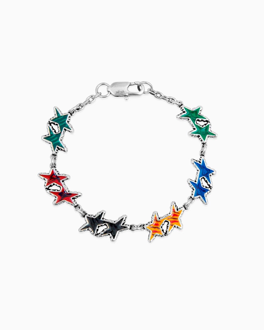 TwoJeys Melted Stars Unisex Bracelet Multi, Silver colored