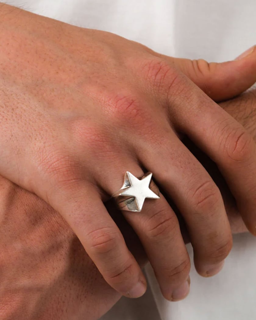 Star ring silver clearance