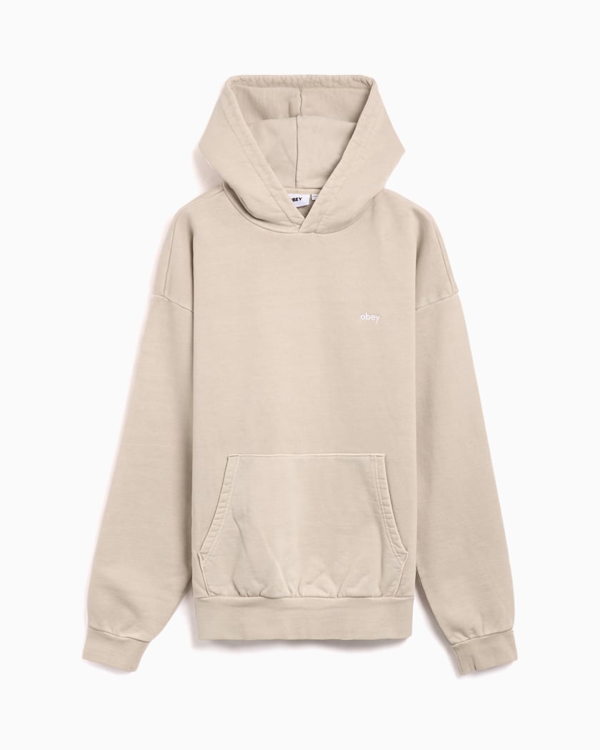OBEY Clothing Lowercase Pigment Men s Hoodie Beige 112470194 ABS FOOTDISTRICT