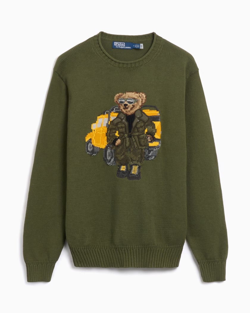 Polo Ralph Lauren Bear Men's Sweater Green 710959186001