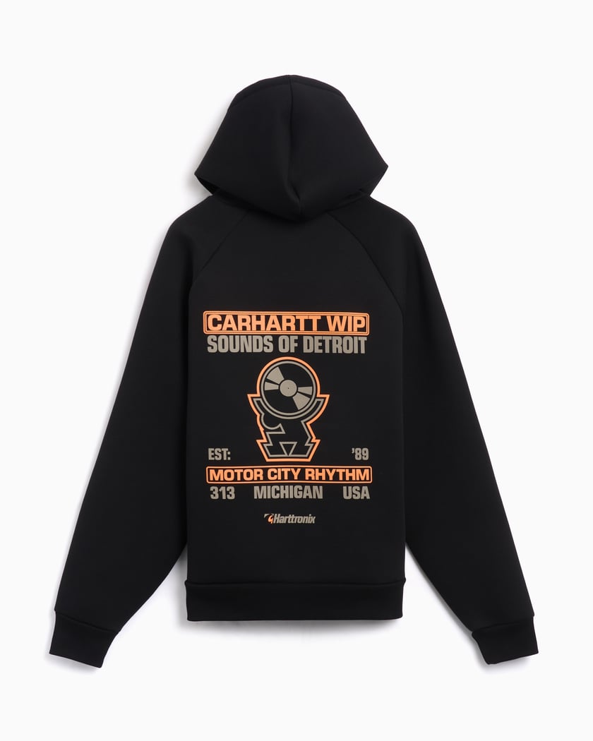 Carhartt WIP Harttronix Men s Car Lux Zip Hoodie Black I034454 2J7XX FOOTDISTRICT