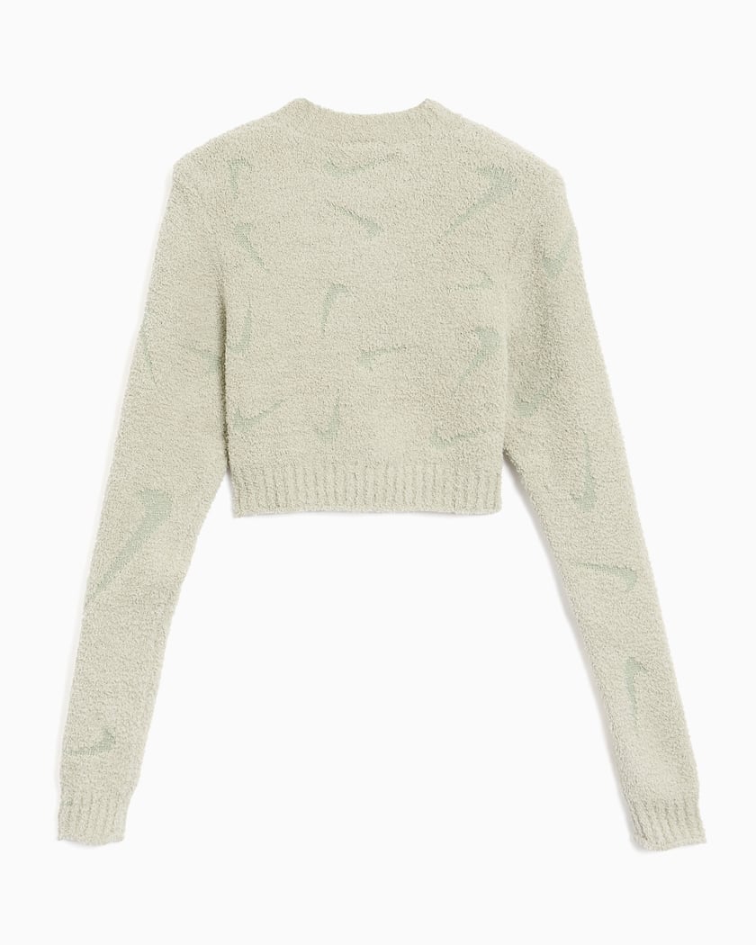 Nike Sportswear Phoenix Cozy Boucle Women s Knit Long Sleeve T Shirt Grun FZ1716 370 FOOTDISTRICT