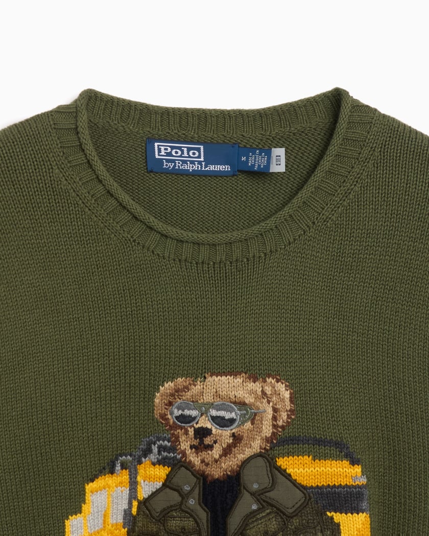 Polo Ralph Lauren Bear Men's Sweater Green 710959186001