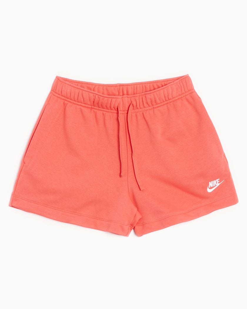 Nike Sportswear Club Women s Fleece Mid Rise Shorts Pink DQ5802 894 FOOTDISTRICT